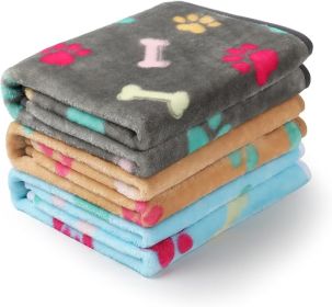 Pack 3 Blankets Fluffy Premium Fleece Pet Blanket Flannel