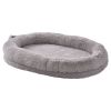 Human Dog Bed, 72" x48"x10" Giant Human Dog Bed for Adult, Human Size Dog Bed with Washable PV Velvet Cover, Egg Orthopedic Foam, Storage Pocket
