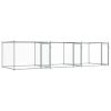 Dog Cage with Doors Gray 19.7'x6.6'x4.9'Galvanized Steel