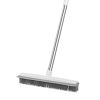 Pet Hair Removal Broom, 58.46 in Adjustable Long Handle, Rubber Broom with Built in Squeegee Reusable Dog Cat Hair Remover