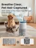 Pet Air Purifier up to 1500 Ft², Enhanced Activated Carbon & 360° Grille Air Intake for Hair Odor Dander Allergies, 5-Stage H13 True HEPA, Pet Pre-Fil