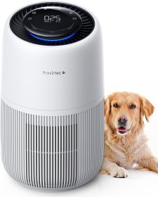 Pet Air Purifier up to 1500 Ft², Enhanced Activated Carbon & 360° Grille Air Intake for Hair Odor Dander Allergies, 5-Stage H13 True HEPA, Pet Pre-Fil