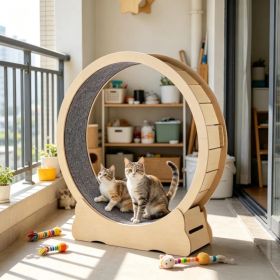 Wooden Cat Exercise Wheel (Option: default title)