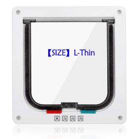 Door Flap pet hole dog door two-way free access doorway installation glass wooden door (select: Cat Door Flap-L-thin)