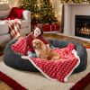Human Dog Bed, Large Size Fits You and Pets, Washable Faux Fur Dog Bed for People Doze Off, Napping Orthopedic Dog Bed, Present Plump Pillow, Blanket