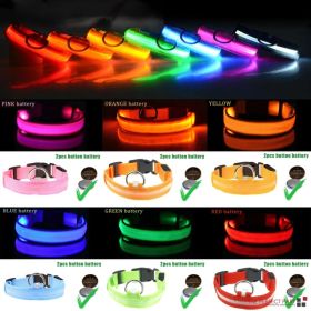 LED Adjustable Dog Collar Blinking Flashing Light Up Glow Pets Safety Waterproof (Option: XS-Blue)